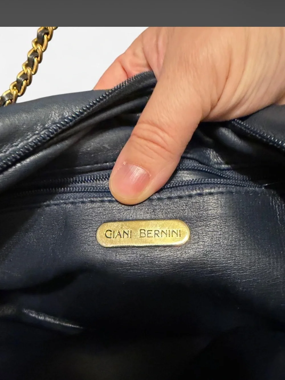 Quilted Leather Crossbody Bag with Gold Chain